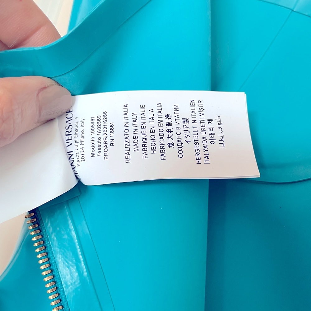 Authentic Versace Latex Body-Con Midi Dress - Picture 6 of 8